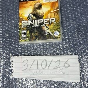 Sniper Ghost Warrior 3 (PS3) Video Game - Black/Green Cover